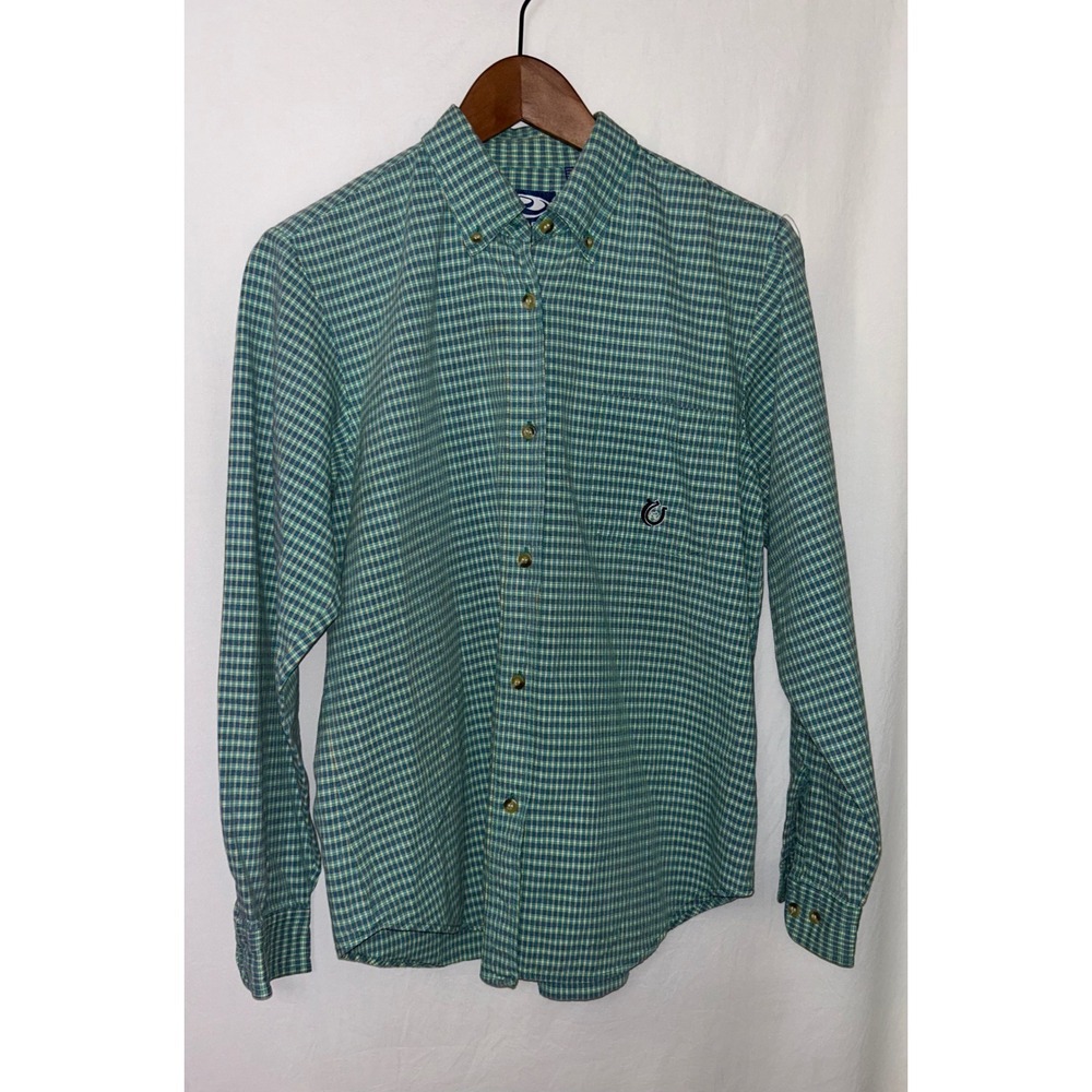 Roper Women's Green Checkered Button Down Long‎ Sleeve Western Shirt